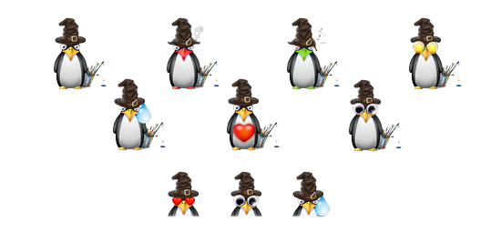 Le pingouin multi tailles... ^^