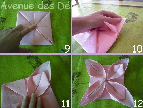Pliage De Serviette En Papier Fleur De Lotus Pliage De Serviette En Papier Fleur De Lotus