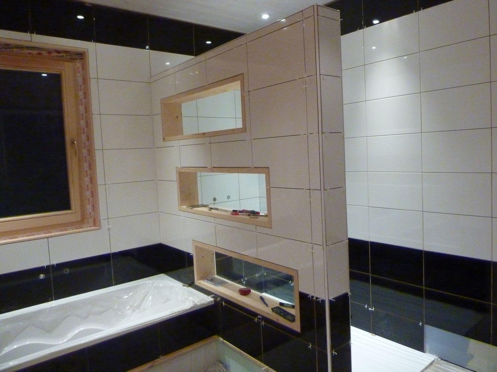 La salle de bains... suite et fin ! la maison en bois massif de ...