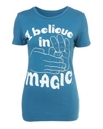 i believe in magic t-shirt blau
