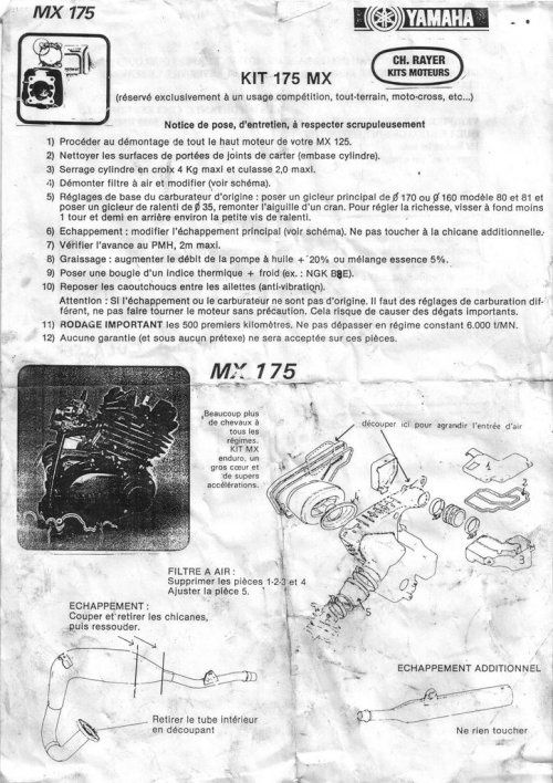 Surplus Motos : Câble embrayage YAMAHA 125 N°1 de la pièce d'occasion