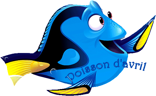 Gif animé - Dory (le monde de Nemo) - Poisson d'Avril - Le Monde des Gifs