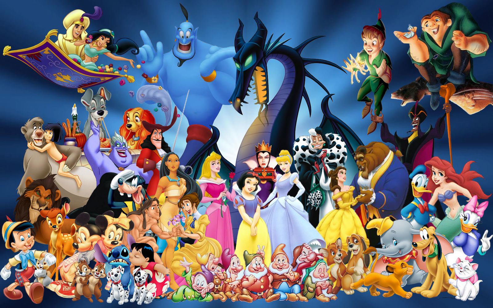 Wallpaper - Fond d'écran - Disney - Tous les personnages - Le Monde des Gifs