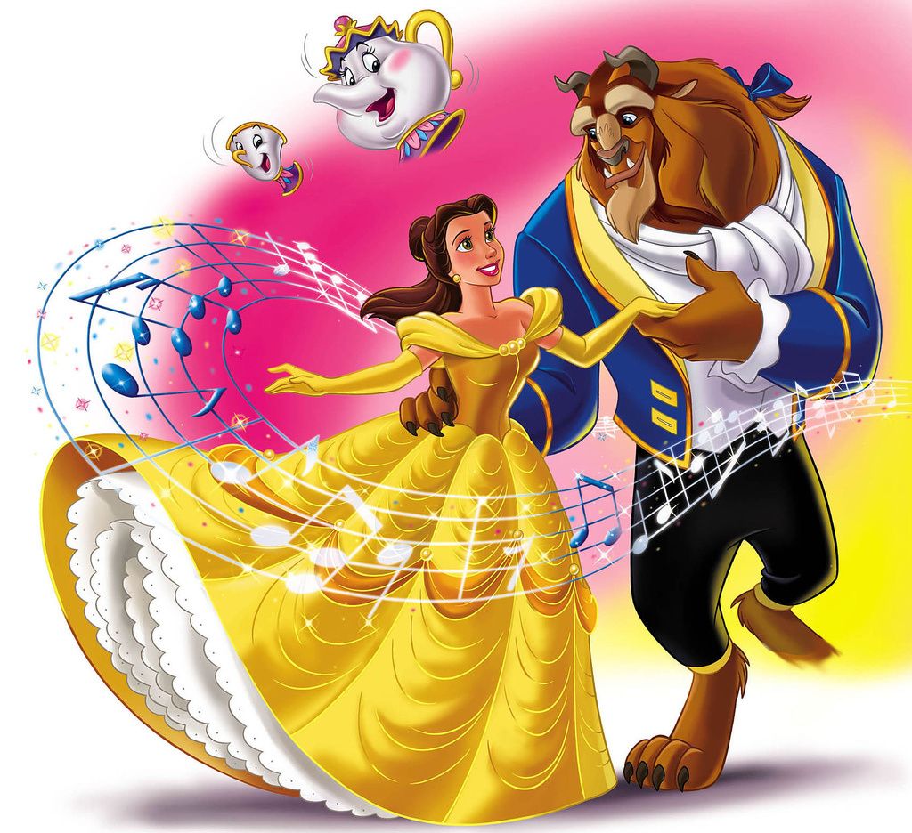 Dessin La Belle Et La Bête En Couleur Wallpaper - Fond d'écran - Disney - La Belle et la Bête - Le Monde des Gifs