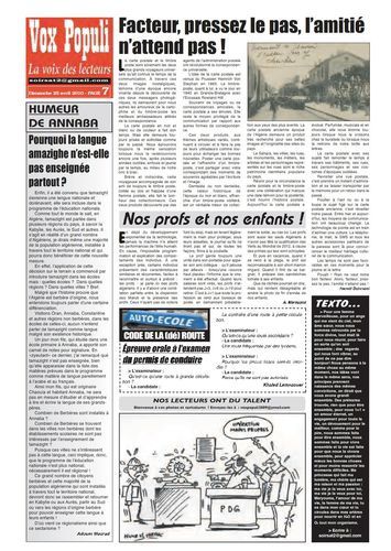 quotidien Le Soir d'Algerie du 25/04/2010