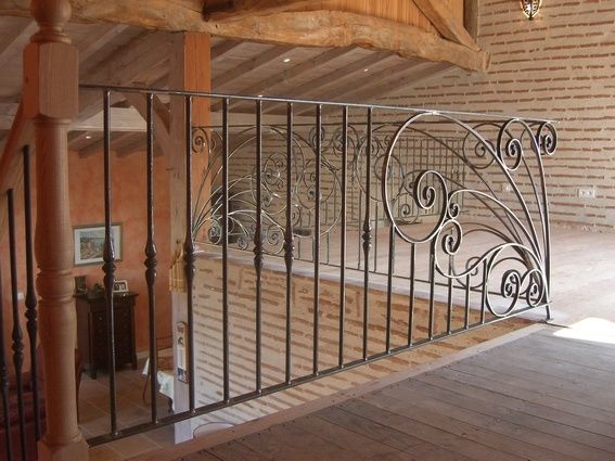 Rampe style volute atelier dans fer Inspiration Garde Corps Escalier