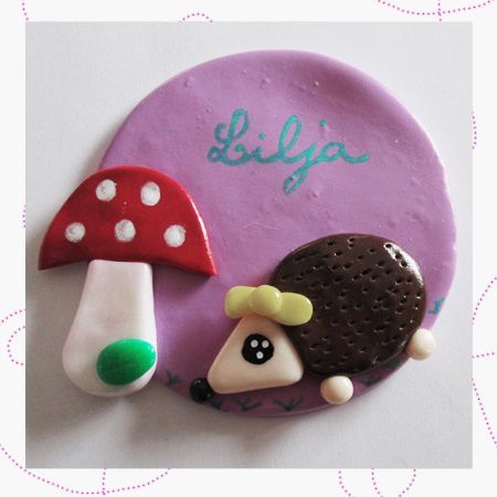 Mes plaques de porte en Fimo | Petit Lapin d'Epices