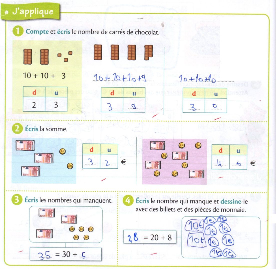 Exercice Dizaine Unité Ce1 à Imprimer Lundi 10 février 2014 - Ecole à la maison 40