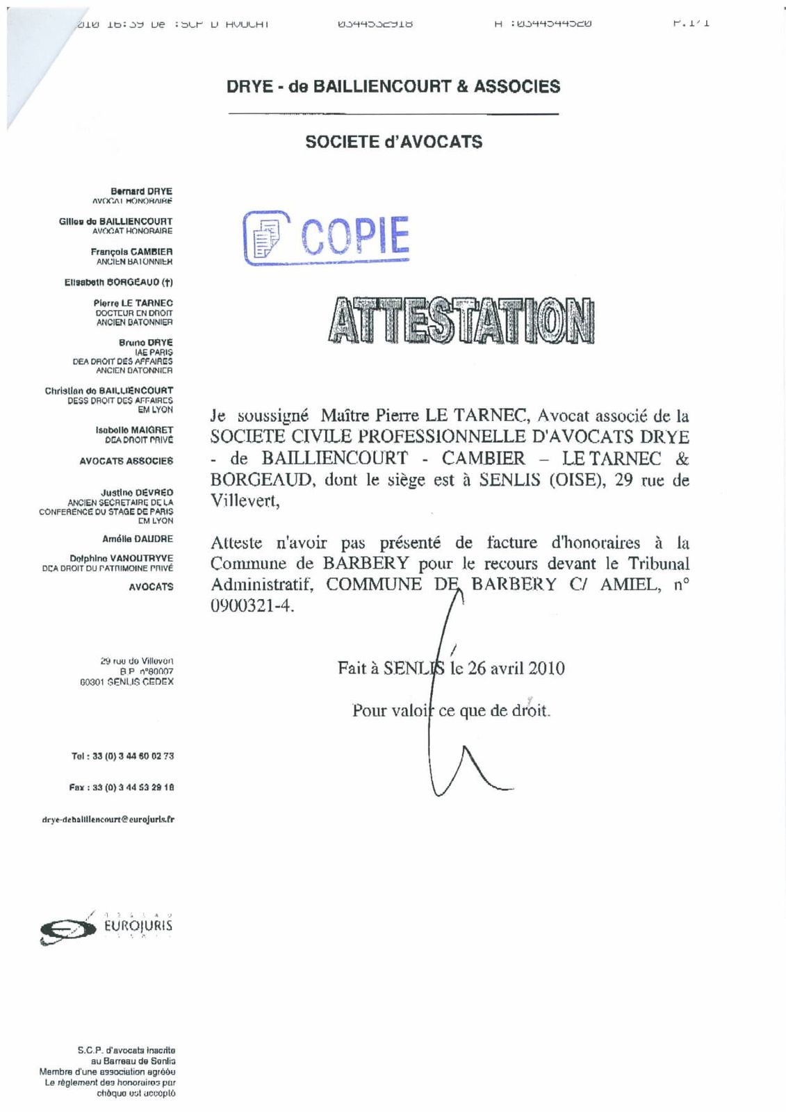 attestation de moralite avocat modele