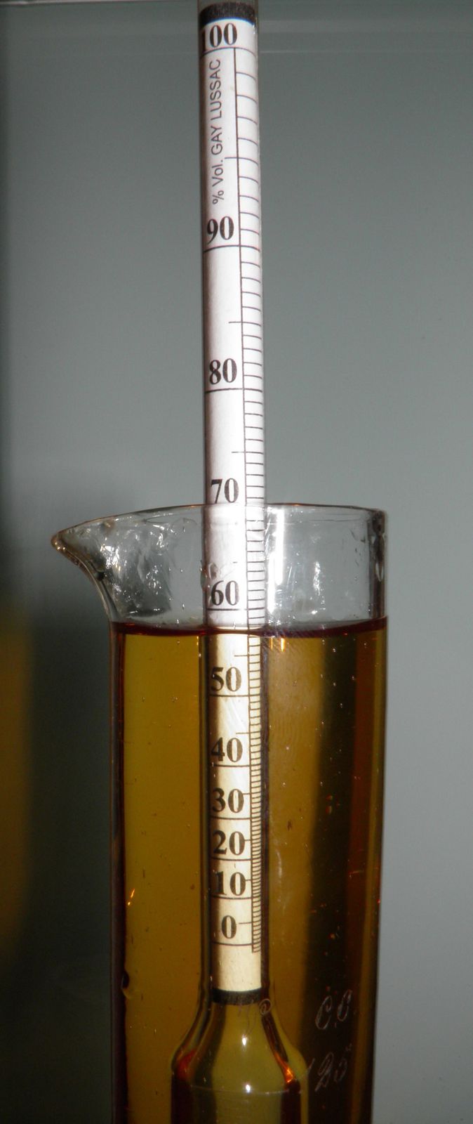 Pèse Alcool 0° / +25°, Alcoomètre, Vinomètre 