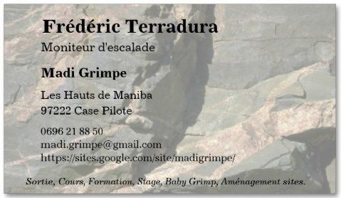 carte visite Madi Grimpe