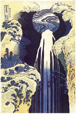 la-chute-d-eau-estampe-d-hokusai