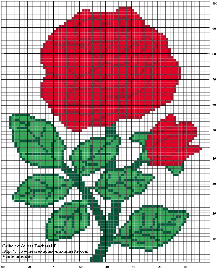 UNE ROSE AU POINT DE CROIX Les créations de