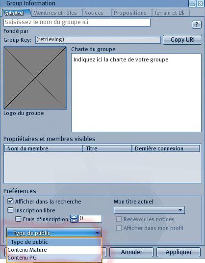 group information type de public V3
