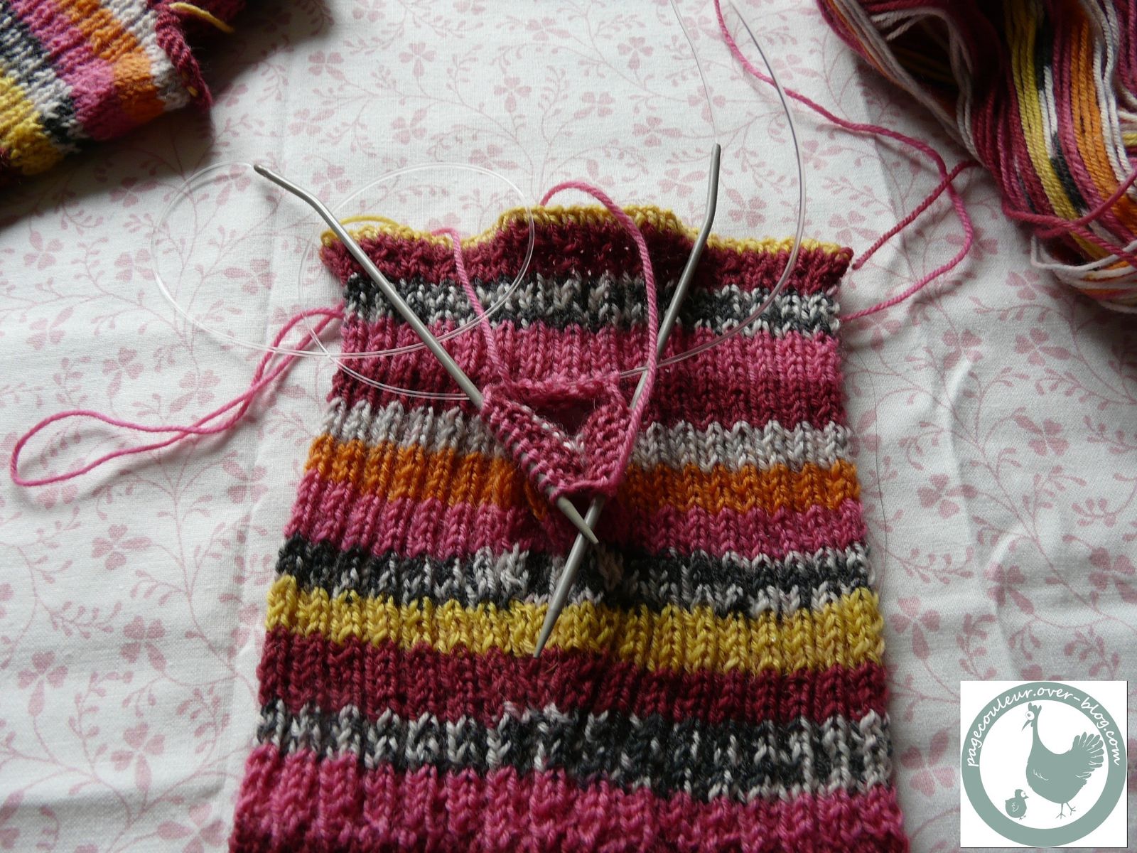tricoter a plat avec des aiguilles circulaires