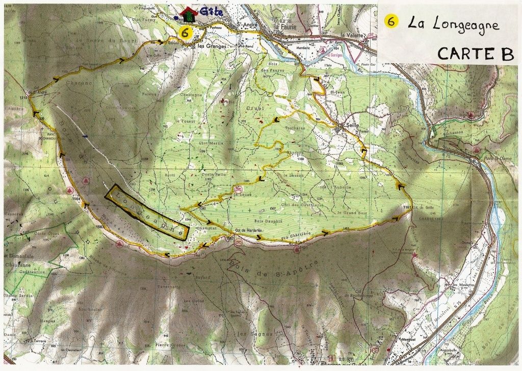 carte B balade La Faurie