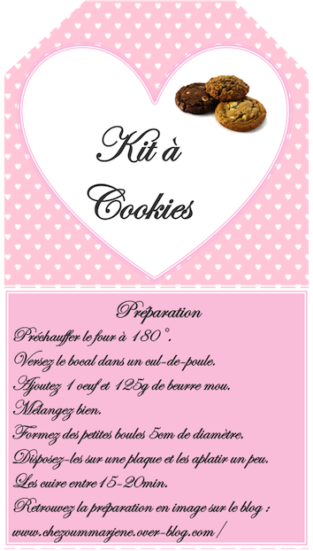 etiquette kit a cookies