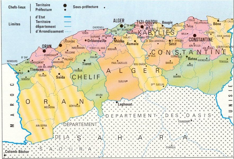 carte Algerie