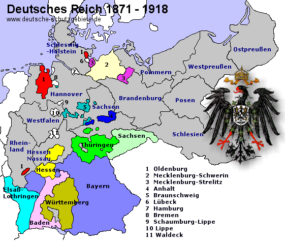 Carte Deutsches Reich 1871-1918++