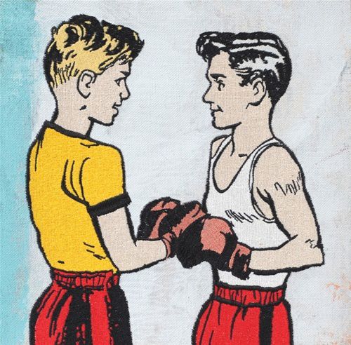 Boxing-boys-David-Bromley-Australia--1953-oil---embroidery-.jpg