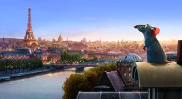 Remy (voiced by Patton Oswalt ) in Disney's presentation of Pixar's Ratatouille