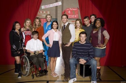 Glee - Jenna Ushkowitz, Dianna Agron, Jessalyn Gilsig, Jane Lynch, Kevin Mc Hale, Lea Michele, Matthew Morrison, Jayma Mays, Cory Monteith, Mark Salling, Chris Colfer et Amber Riley Glee - Jenna Ushkowitz, Dianna Agron, Jessalyn Gilsig, Jane Lynch, Kevin Mc Hale, Lea Michele, Matthew Morrison, Jayma Mays, Cory Monteith, Mark Salling, Chris Colfer et Amber Riley