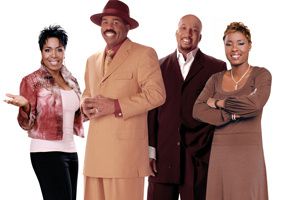 What topics are typically covered on Steve Harvey's morning show?