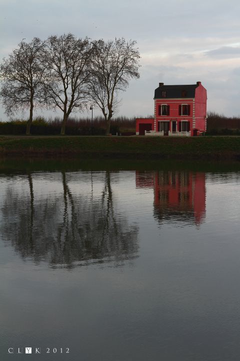 clYk-Paysage-Océan-Maison rose-Saint Valery sur Somme
