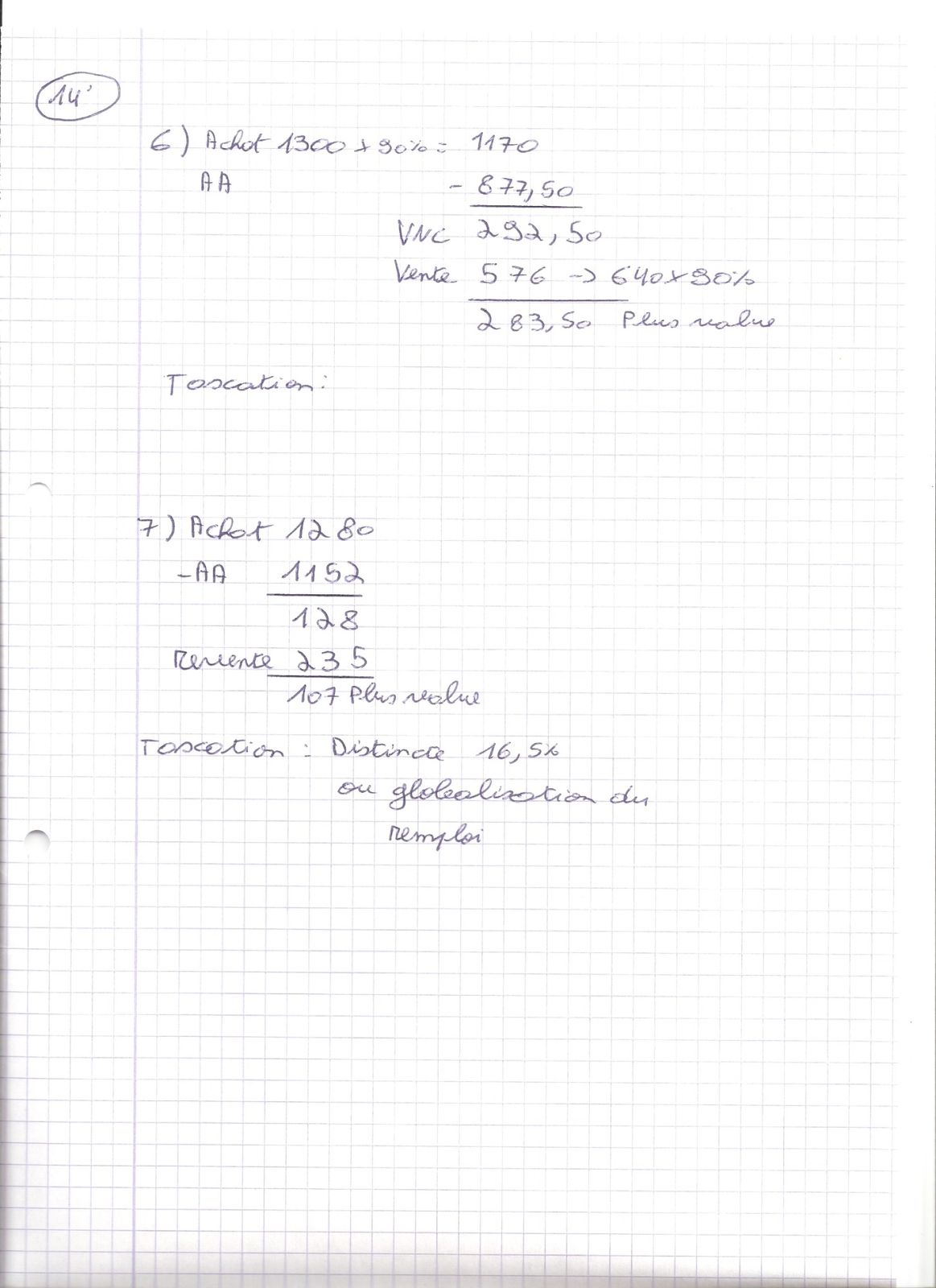 exercice compta analytique