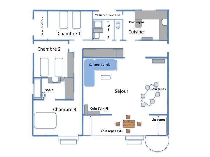 plan appartement interieur