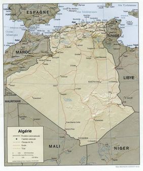 Carte de lAlgérie | Source Traduction personnelle de la version angla