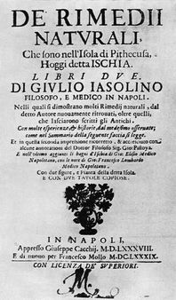 1 Frontespizio della seconda edizione del De rimedi naturali (Frances