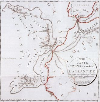 1 A map of Atlantis by Bory de Saint-Vincent in 1803 1 Une carte de l'