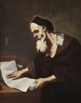 1 Philosophe, Luca Giordano , huile sur toile, 151 x 124 cm, Musée d'