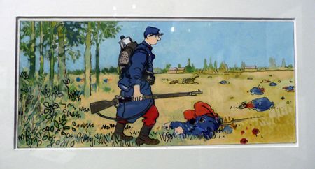 Dessin de Jacques Tardi exposé à l'Historial de la Grande Guerre à