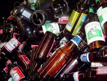 Brown bottle recycling