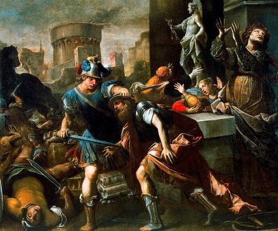 1 Incendio de Troya (Galleria Nazionale, Roma) | Source www. pintura.
