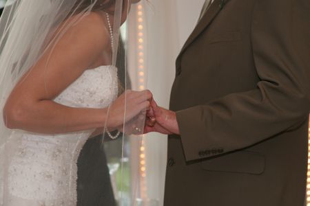 exchange of wedding ring bride groom