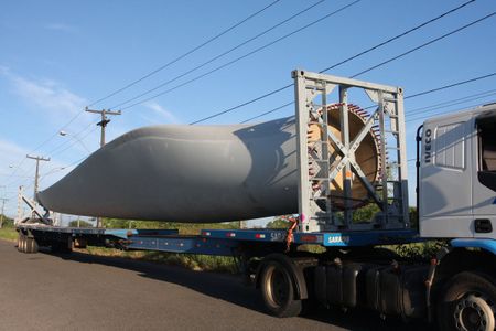 Transporte de Equipamento de Energia Eólica para Brotas de Macaúbas