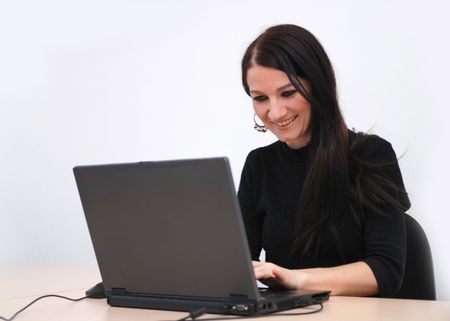 young woman with laptop