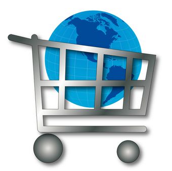 e-Shopping Trolley with Globe