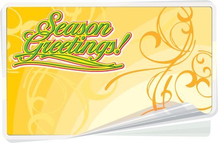 Season Greetings Summer Background with floral ornament