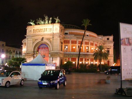 Teatro Politeama by night - Palermo - Sicily - Italy | Source | Date 9