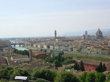 Vista diurna de Florencia desde el Piazzale Michelangelo