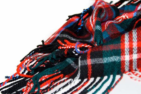 Plaid Wool Knit Neck Scarf