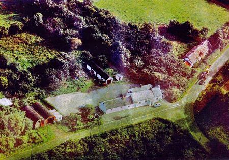 Aerial view of Hogg's Corner c1965, Eagralougher, Loughgall, Co Armagh