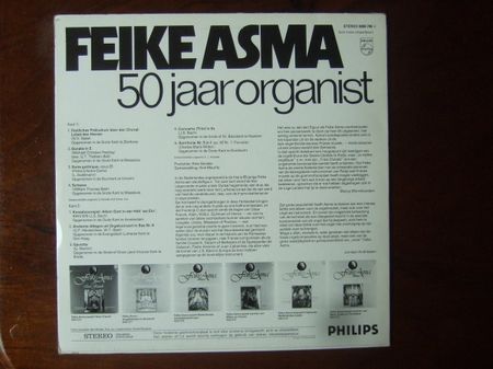 Backside Feike Asma - 50 Jaar Organist