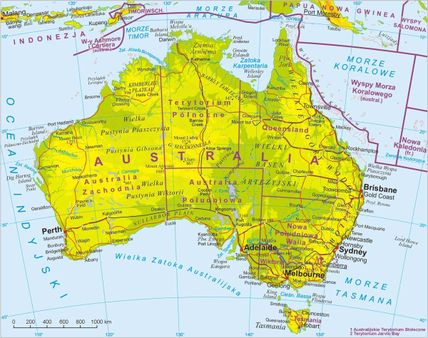 Map of Australia Mapa Australii Legenda. Image:Australia-legenda. png