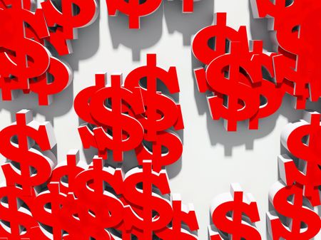 dollar on a white background