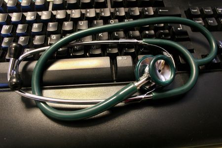 stethescope and keyboard